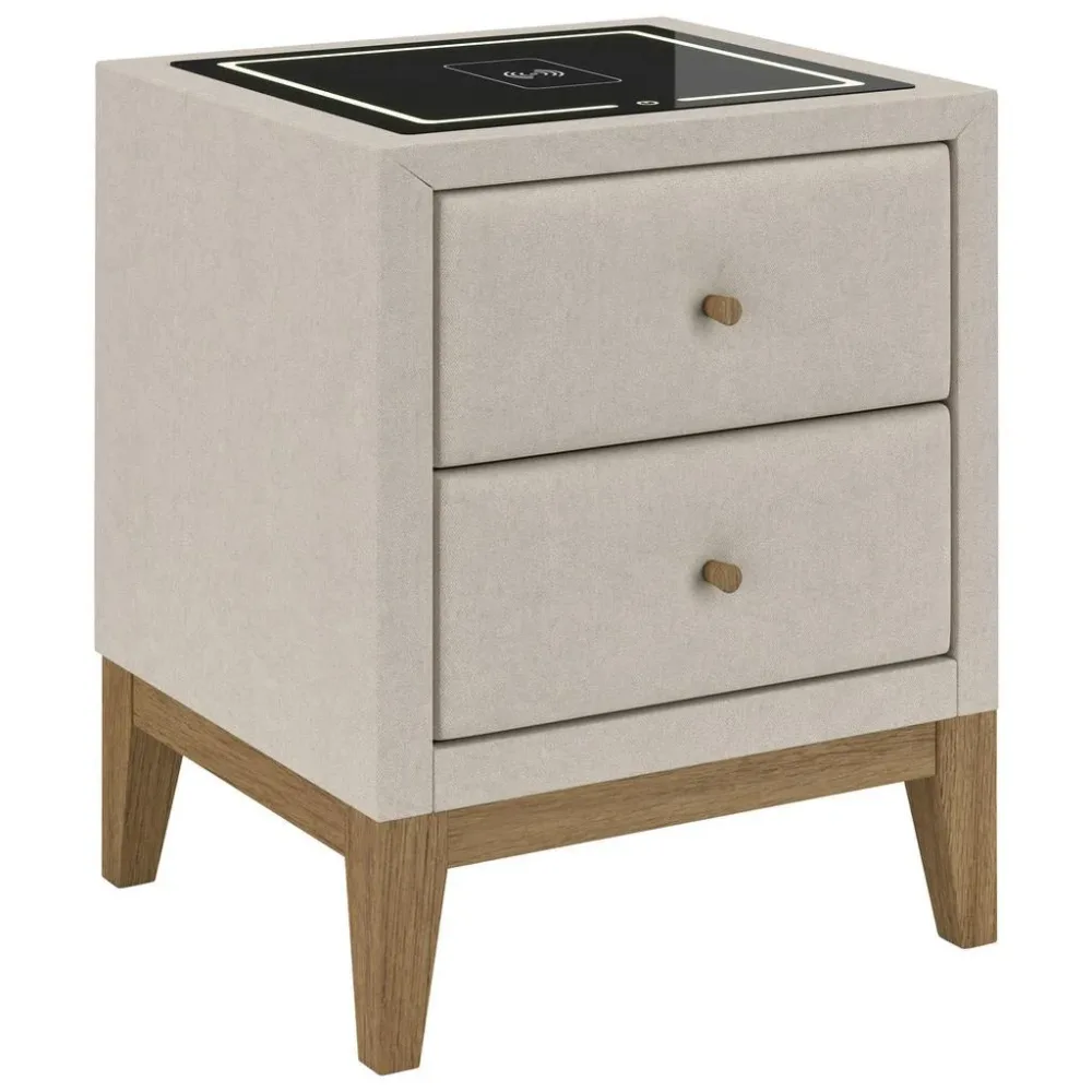 Nachttisch Elena 48/68/45 cm Buche Creme 
