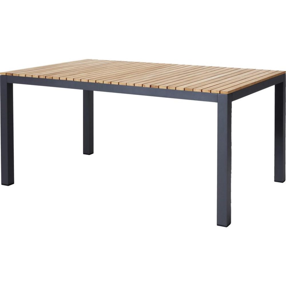 Gartentisch Mood Extreme 167,5/100/74 cm Holz Anthrazit, Teakfarben rechteckig 