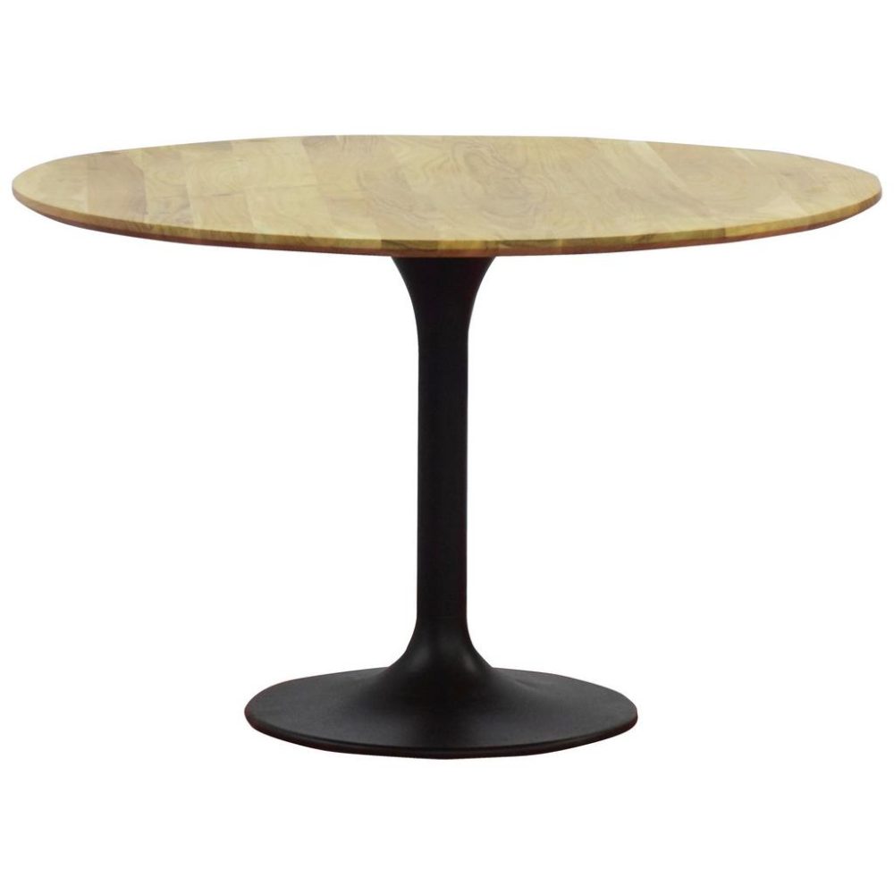 Esstisch Hagen Schwarz/akaziefarben Holz, Metall 120/76 cm 