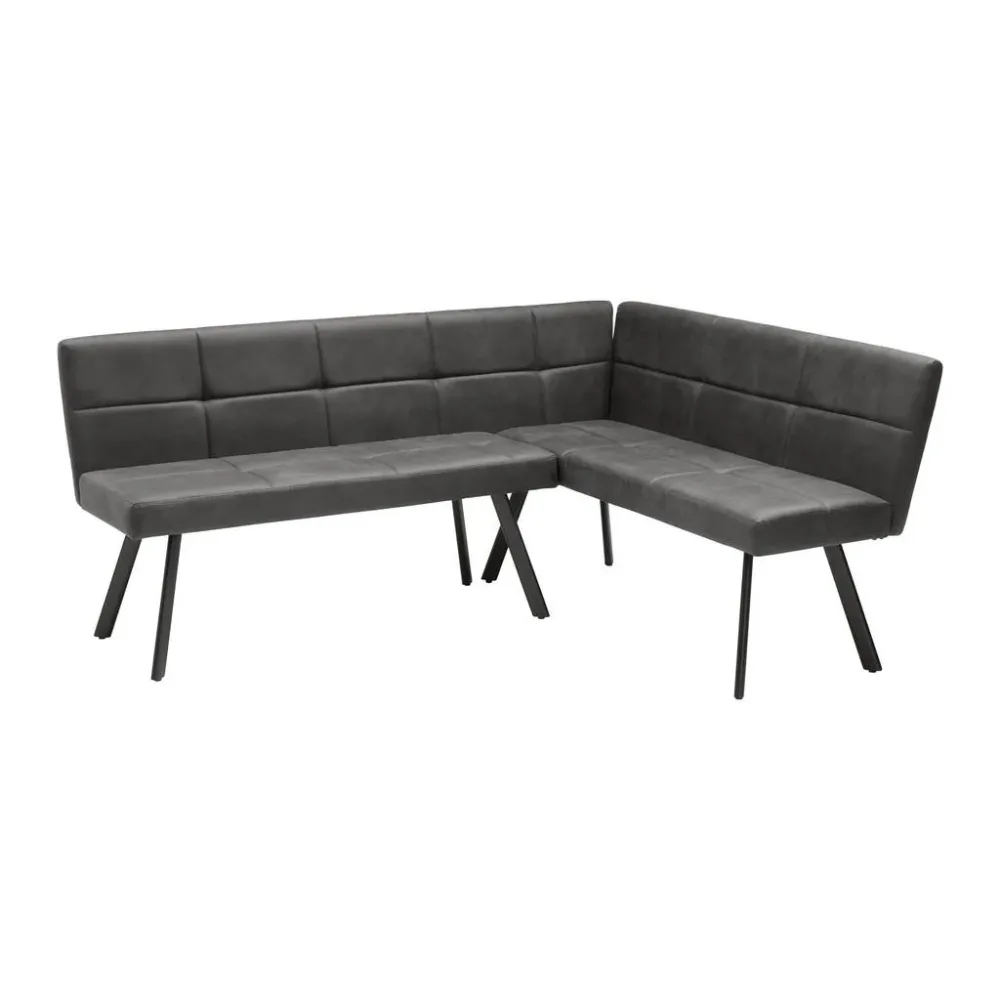 Eckbank Cooper Grau Metall, Textil Grau 