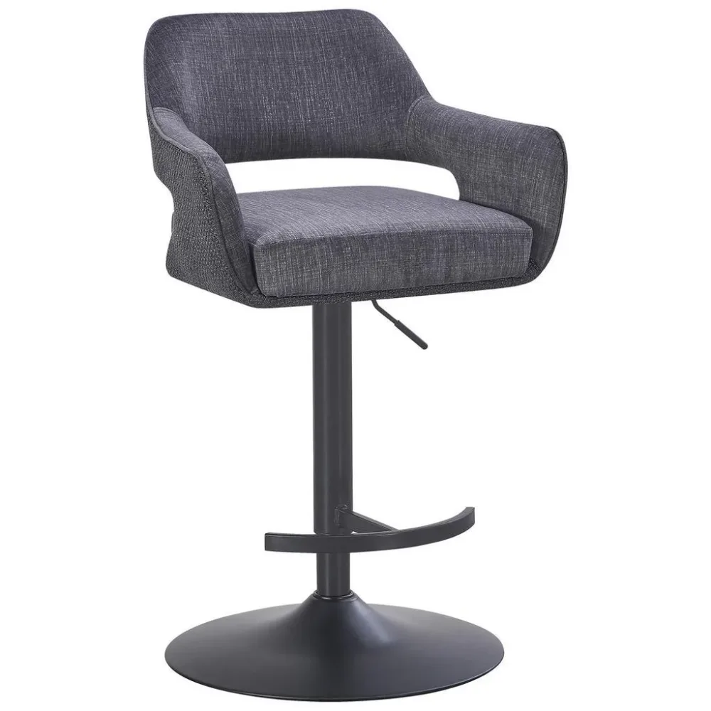 Barhocker Vanessa Grau Metall, Textil Grau 
