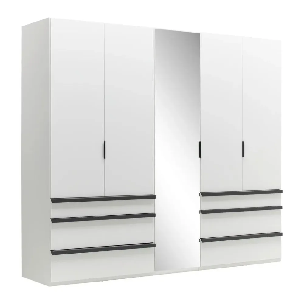 Kleiderschrank Oxford Graphitfarben/weiss Weiss, Graphitfarben 