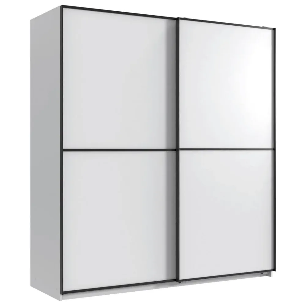 Schwebetürenschrank Ulm Weiss 135/198/65 cm Weiss 