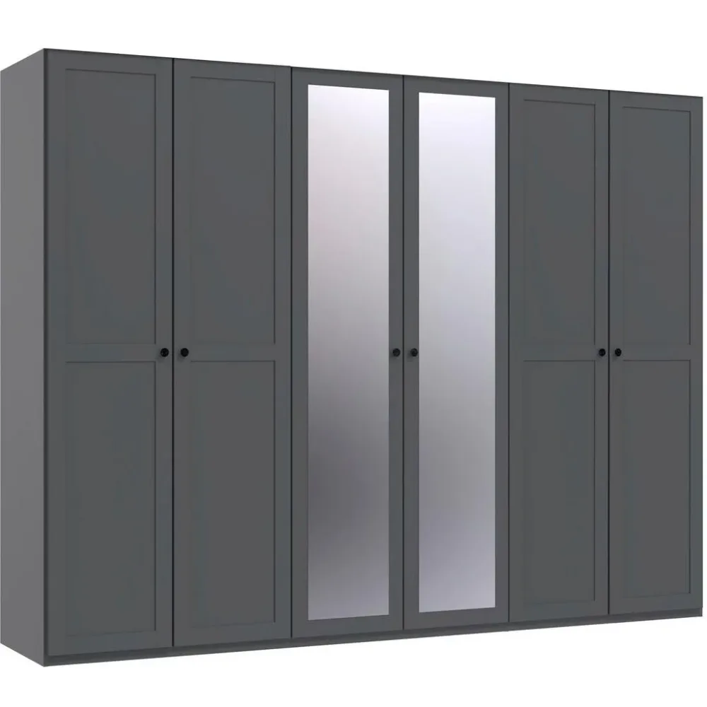 Drehtürenschrank New York 270/208/58 cm Graphitfarben 