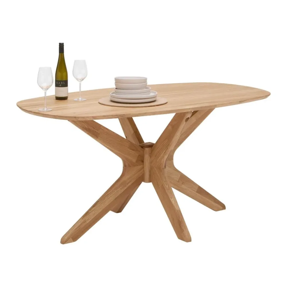 Esstisch Jefferson Wildeiche Echtholz Holz 160/75/90 cm 