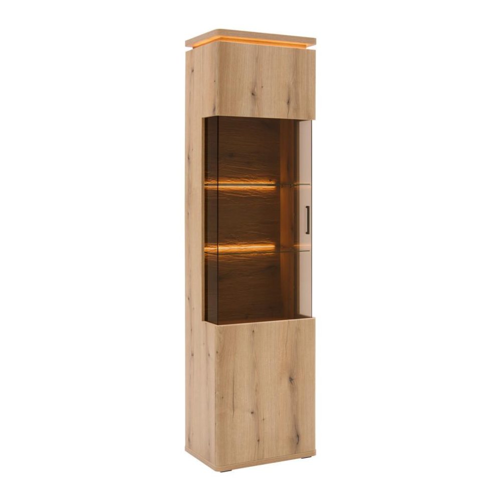 Vitrine Alameda Eichefarben 55/208/38 cm , 