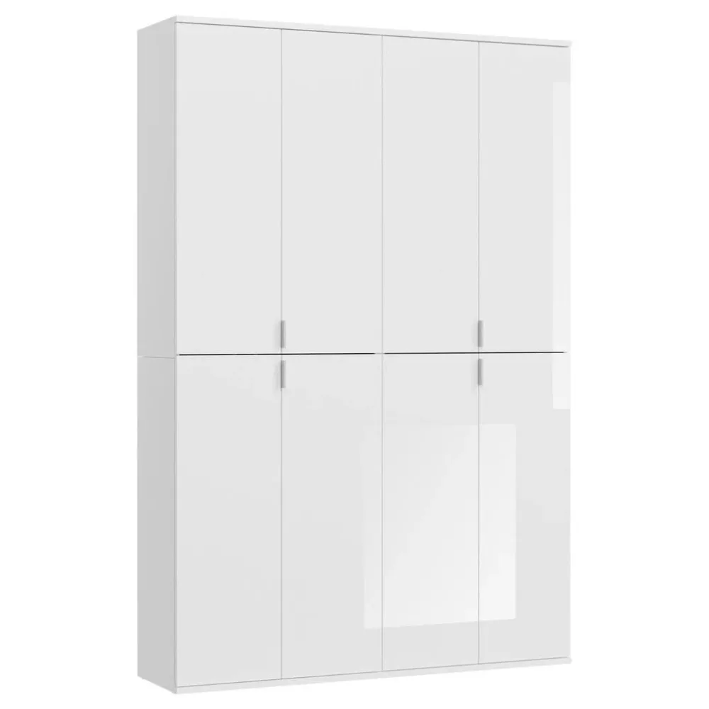 Drehtürenschrank Projekt X 122/193/34 cm Weiss Hochglanz 