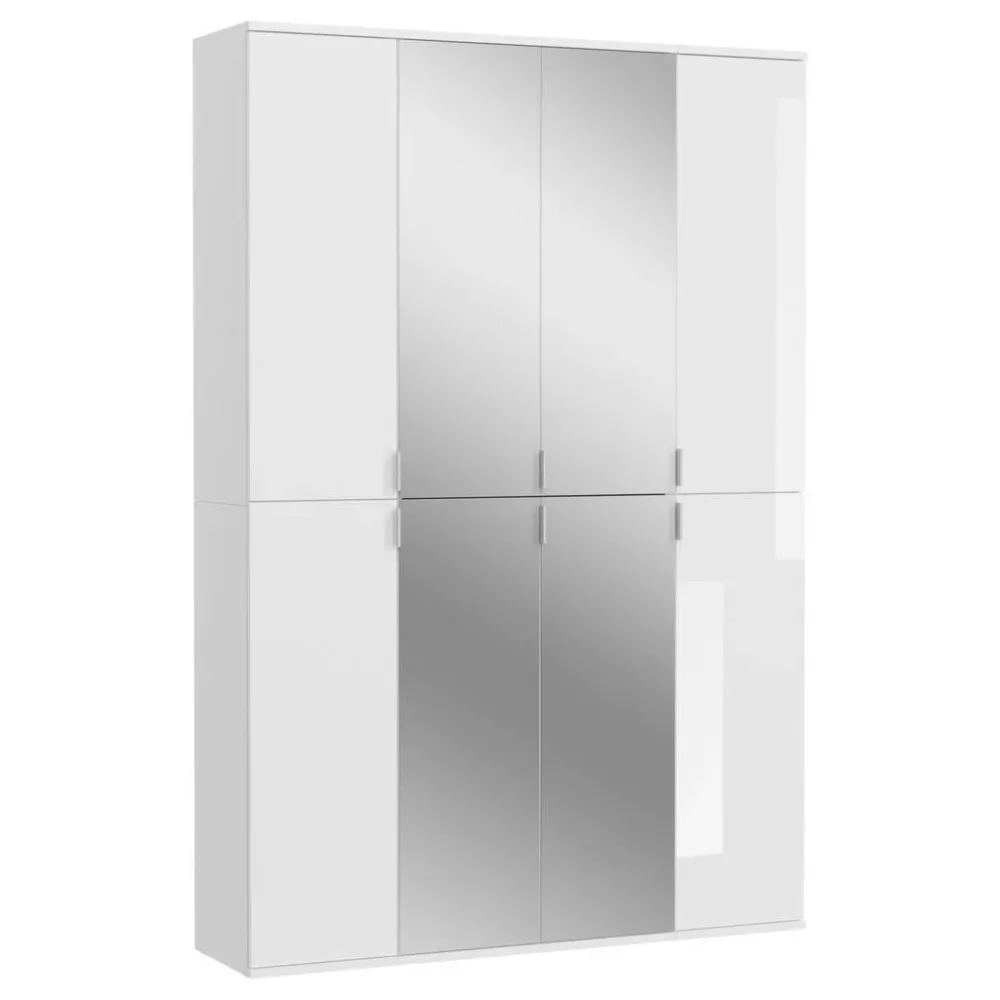 Drehtürenschrank 121/193/34 cm Weiss 