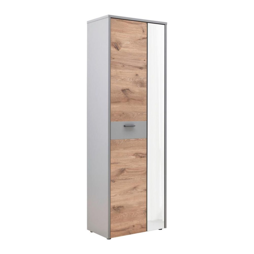 Garderobenschrank Dynamic In Grau/eichefarben 65/197/37 cm 