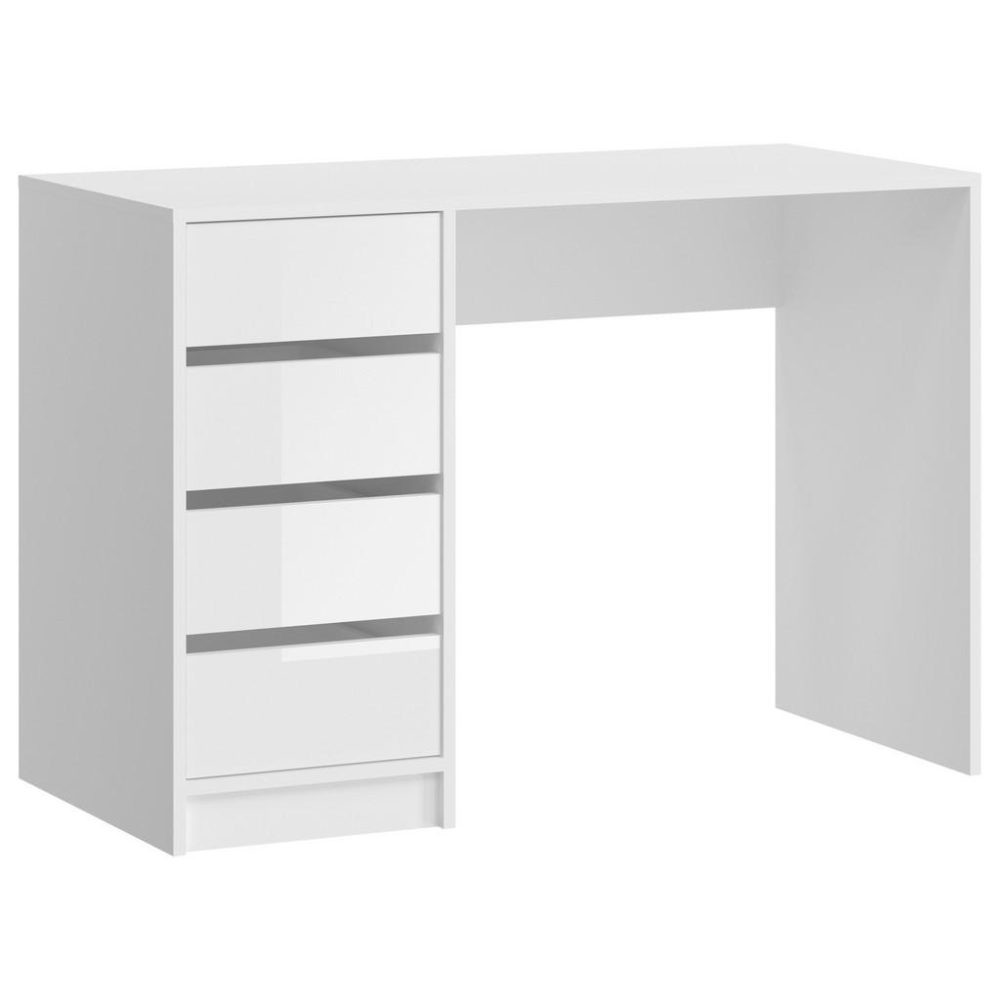 Schreibtisch Emma 110/75/48 cm Weiss Hochglanz 