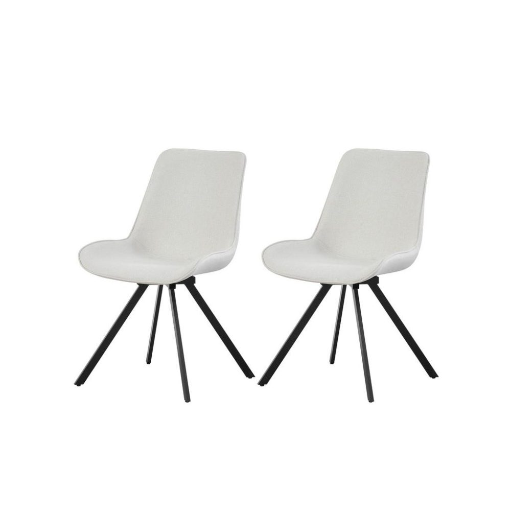 Stuhl-Set Emilia 2 Stück Sitzfläche 360° drehbar Webstoff 
