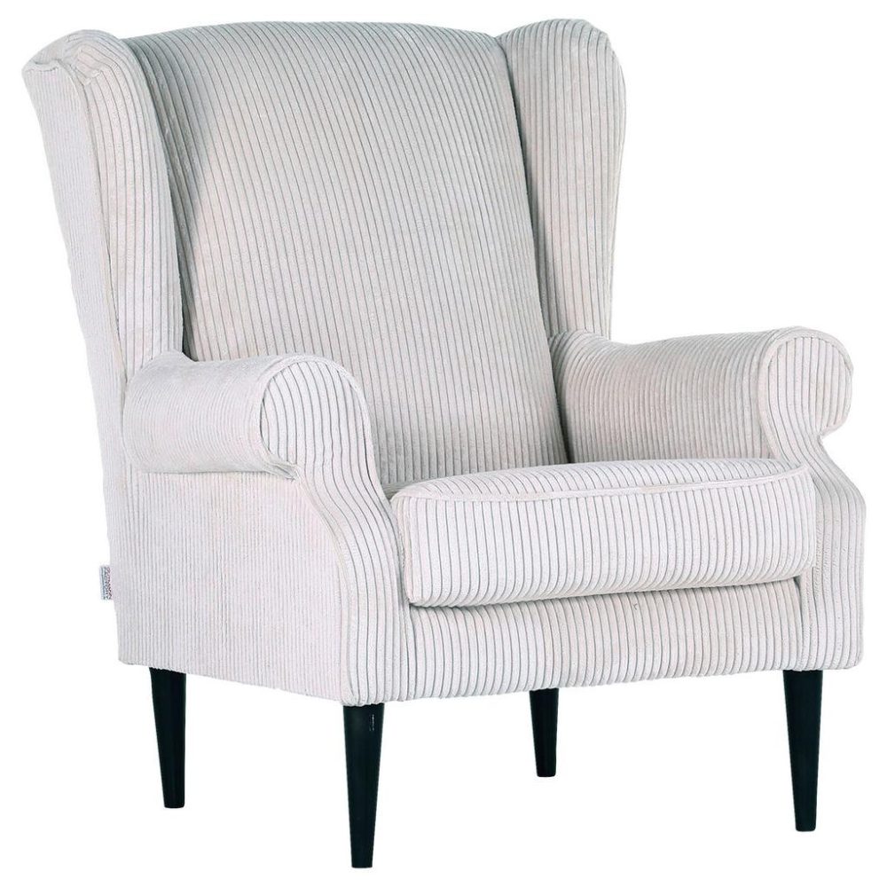 Ohrensessel Viola Cord Beige 