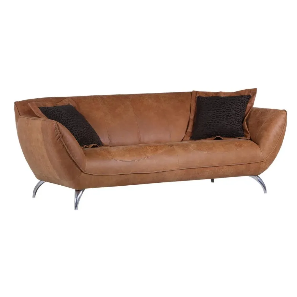 2-sitzer-sofa Venezuela Aus Echtleder Echtleder Hellbraun 