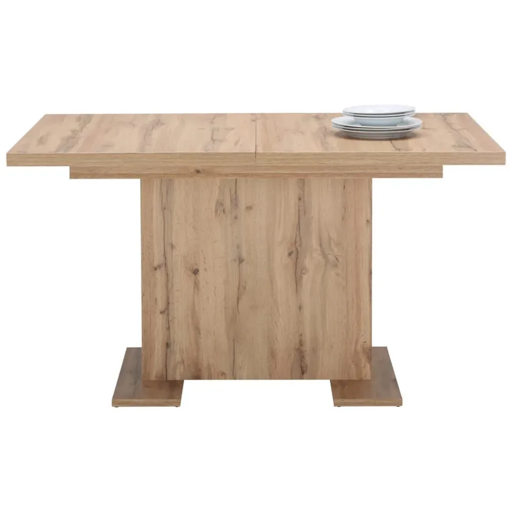 Ausziehtisch In Eichefarben Holzwerkstoff 140-180/90/78 cm 
