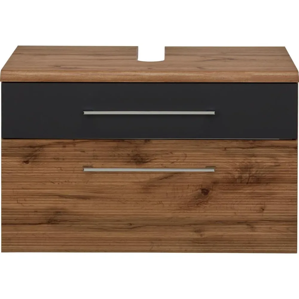 Waschbeckenunterschrank Eichefarben/anthrazit 75/60/46 cm 