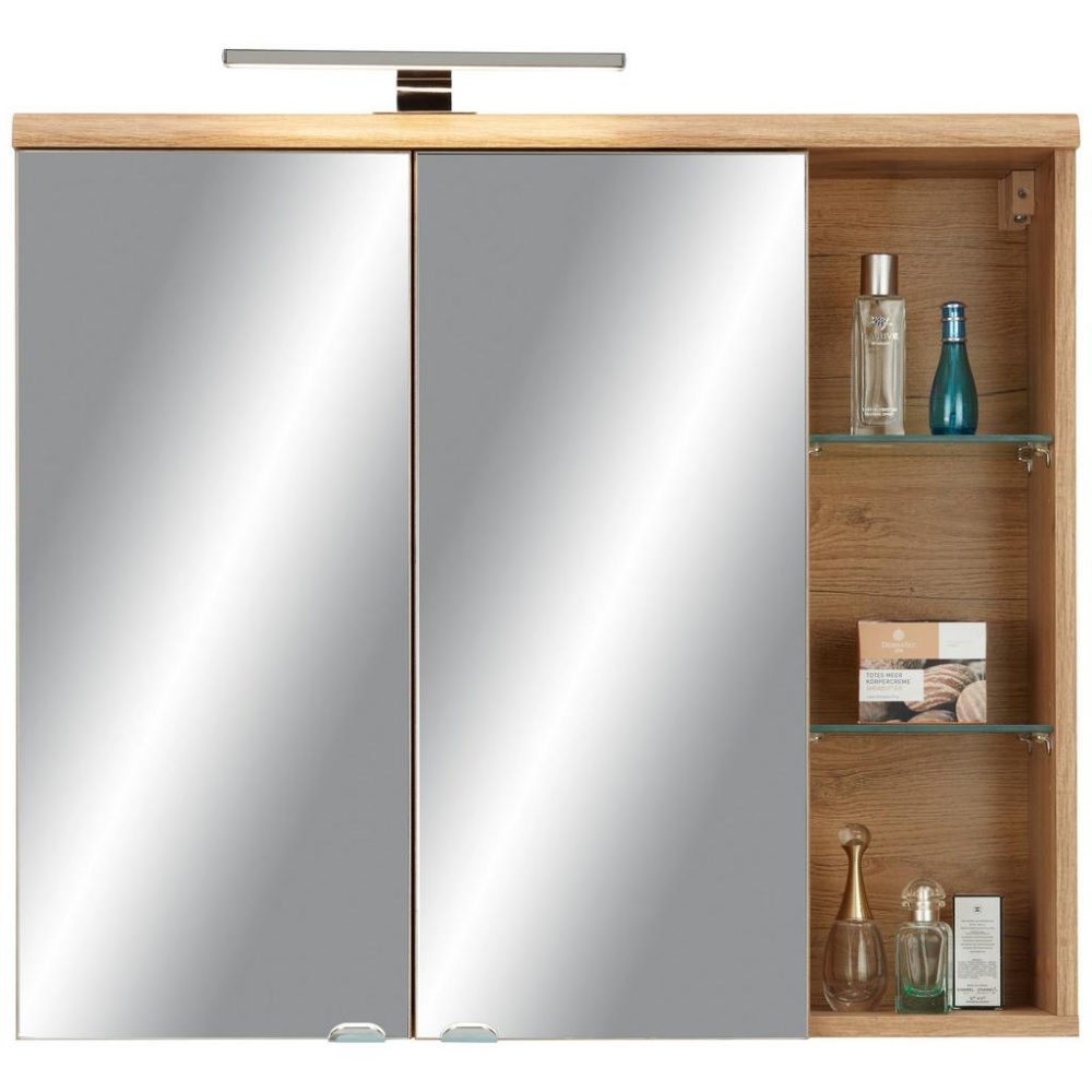 Spiegelschrank Eichefarben 80/70/23 cm 