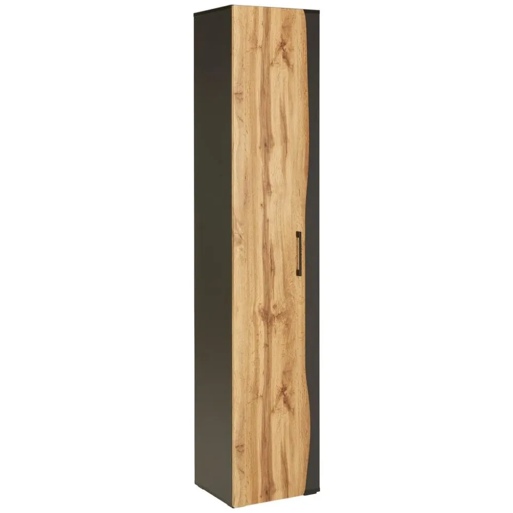Hochschrank In Eichefarben/grau 40/194/35 cm 