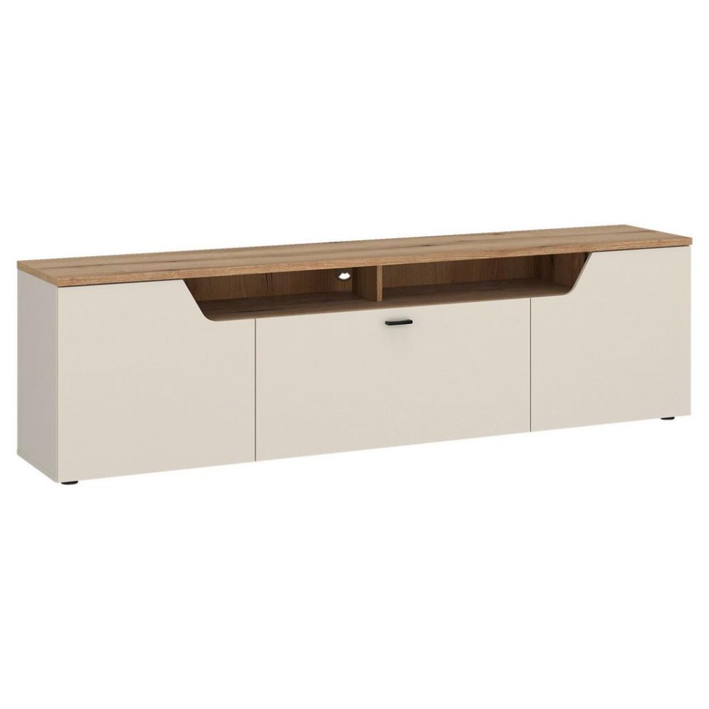 Tv-element Cut Out, B: 195 Cm Kaschmir/eichefarben Eichefarben, Kaschmir 195/56,5/45 cm 
