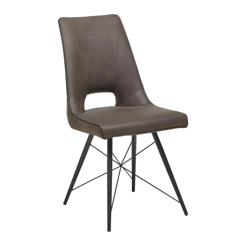 Stuhl In Grau  Webstoff 