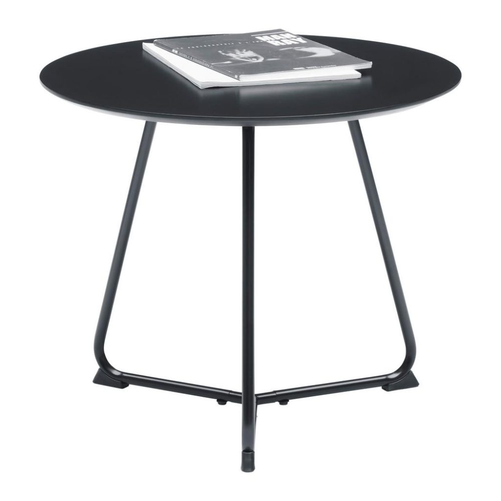 Couchtisch Mica Schwarz Metall, Holzwerkstoff 55/55/46 cm 