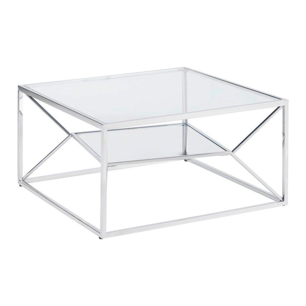 Couchtisch Angel Ii Chromfarben Metall, Glas 70/70/38 cm 