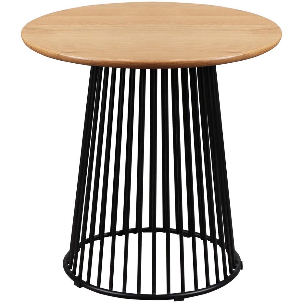Couchtisch Nica Schwarz/eichefarben Holz, Metall 55/55/55 cm 