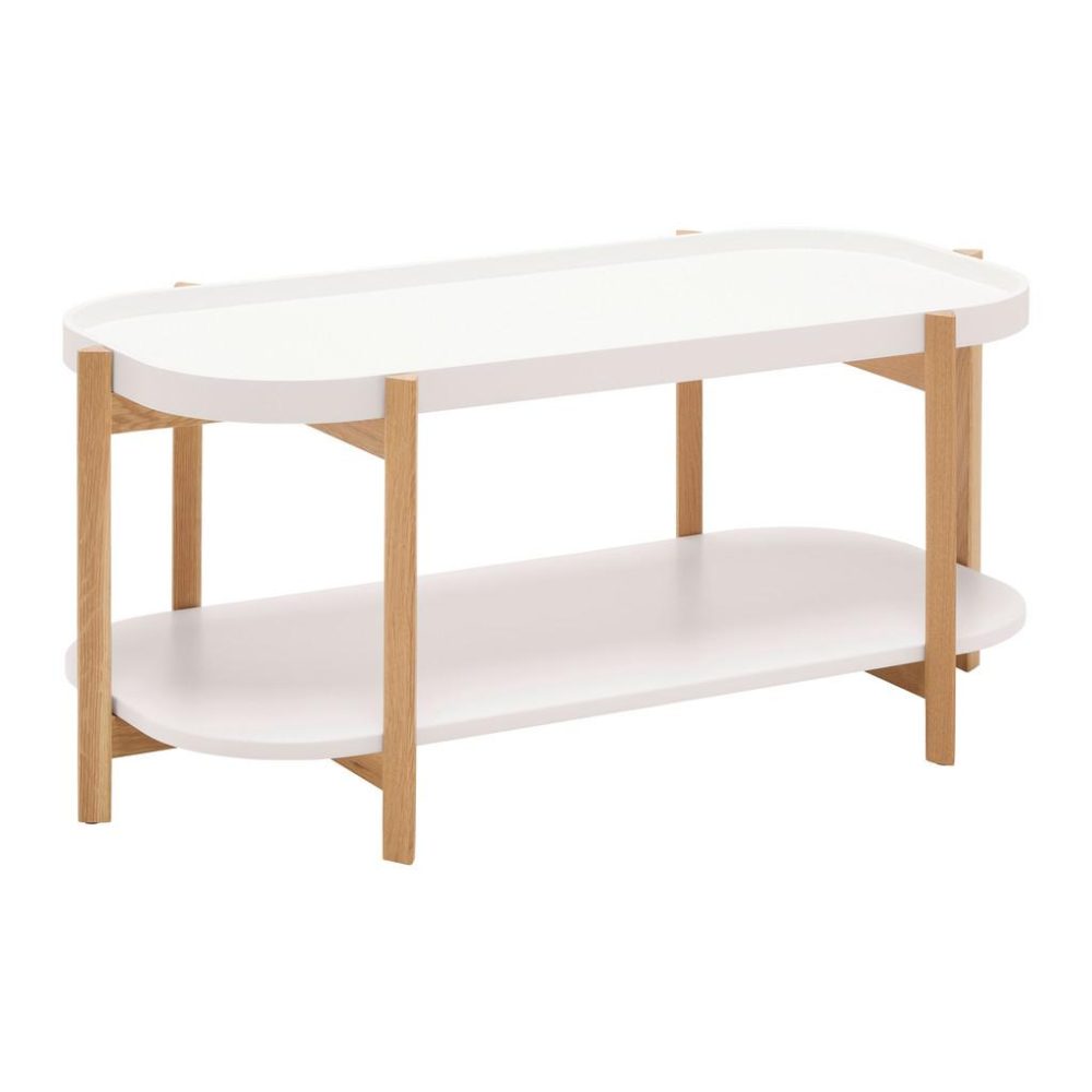 Couchtisch Strut Naturfarben/weiss Holz, Holzwerkstoff 100/50/45 cm 