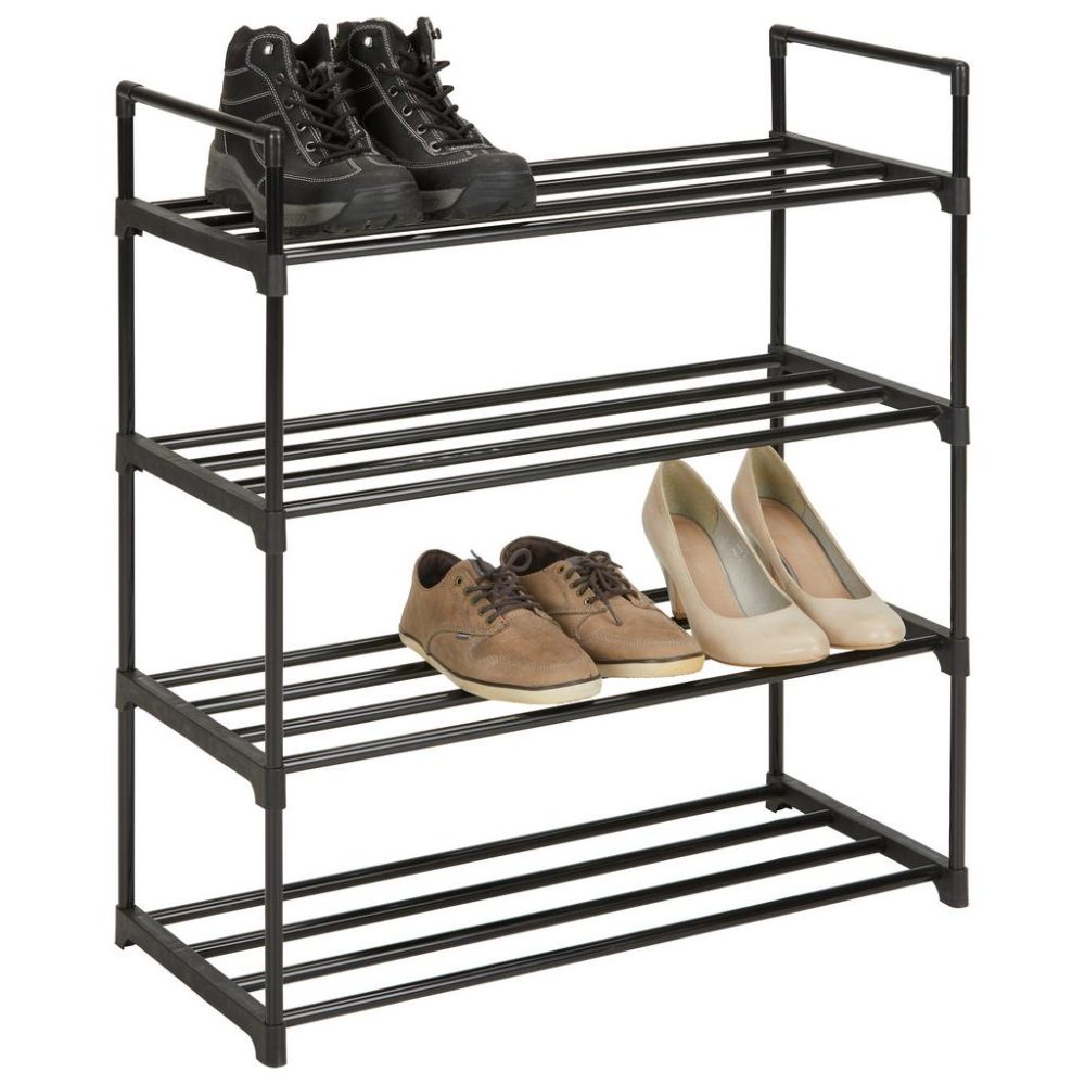 Schuhregal In Schwarz 65/82/30 cm 