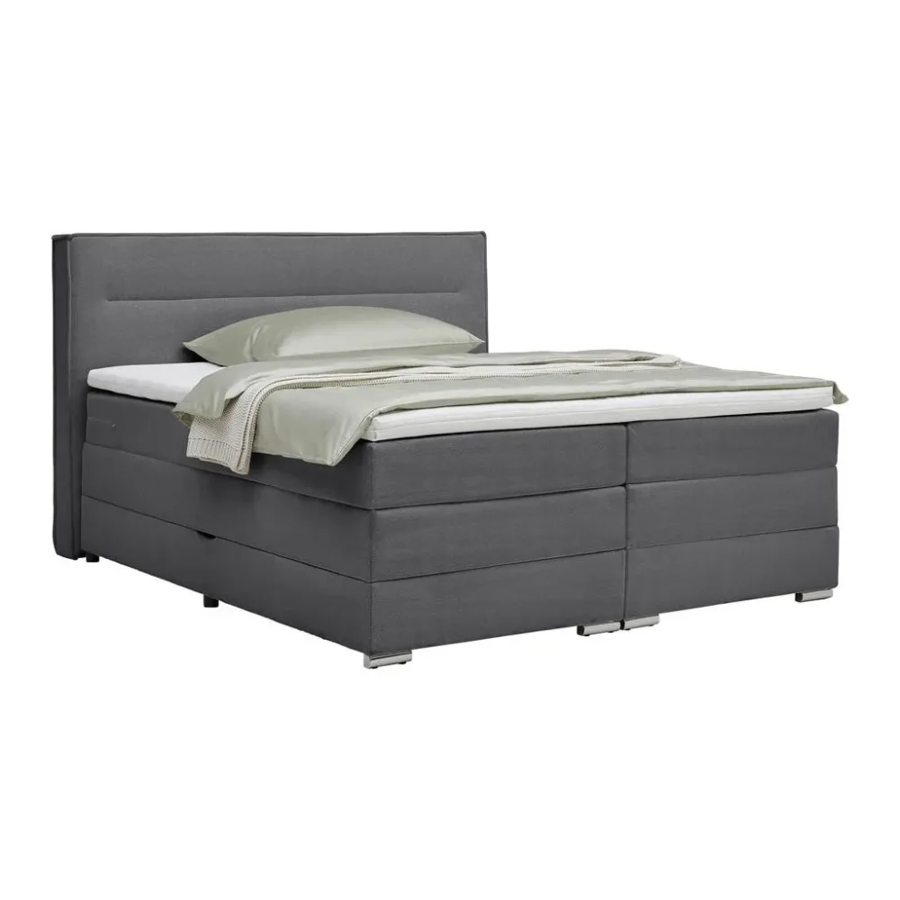 Boxspringbett Papilon Anthrazit Ca. 180x200cm 180/200 cm Anthrazit 