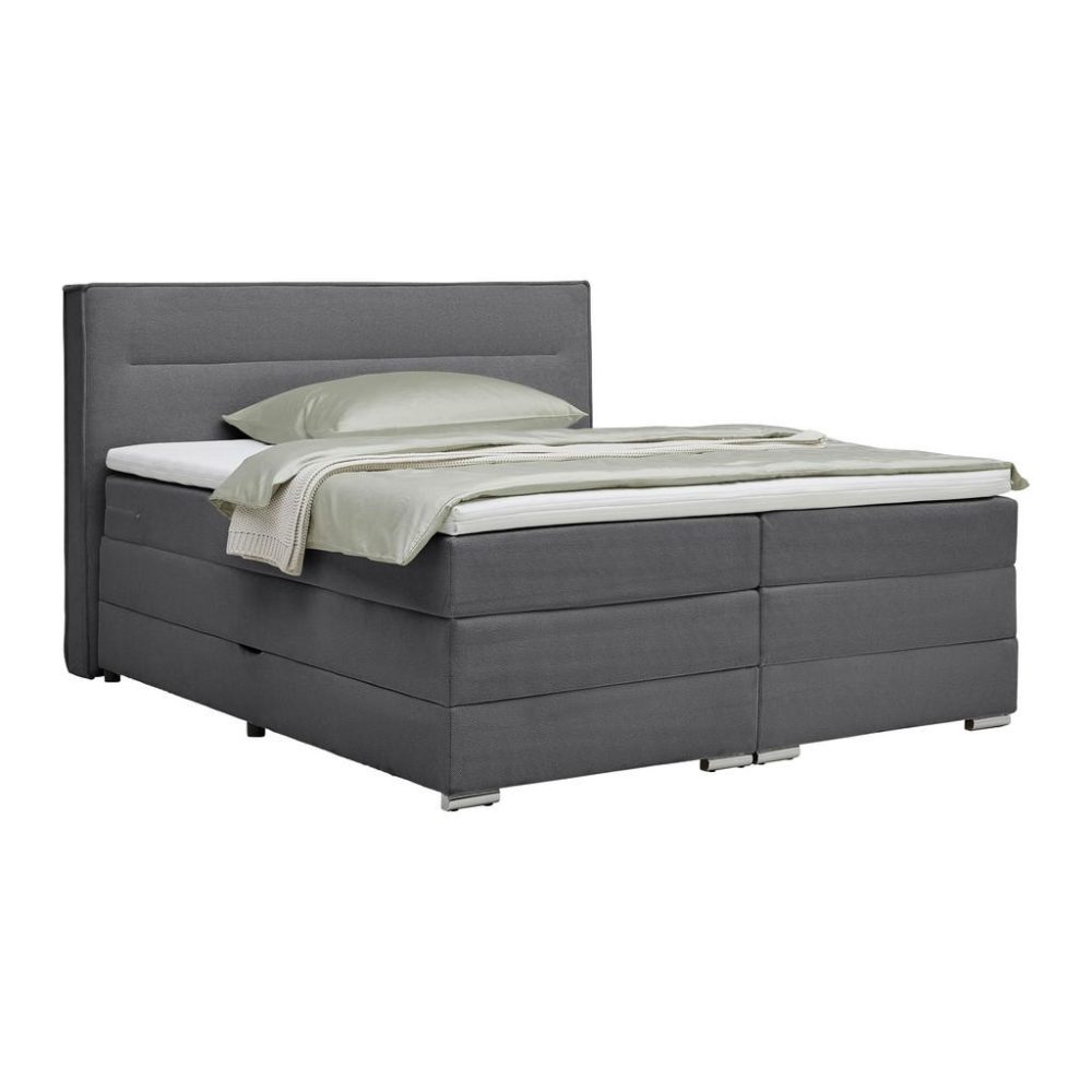 Boxspringbett Papilon Anthrazit Ca. 160x200cm 160/200 cm Anthrazit 