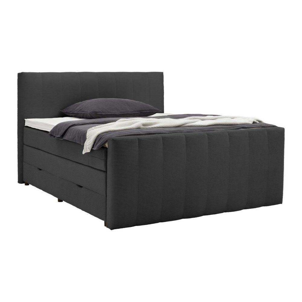 Boxspringbett Malaga Schwarz Ca. 180x200cm 180/200 cm Schwarz 