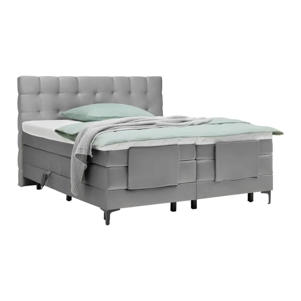 Boxspringbett Falcon In Grau Ca. 160x200cm 160/200 cm Grau 