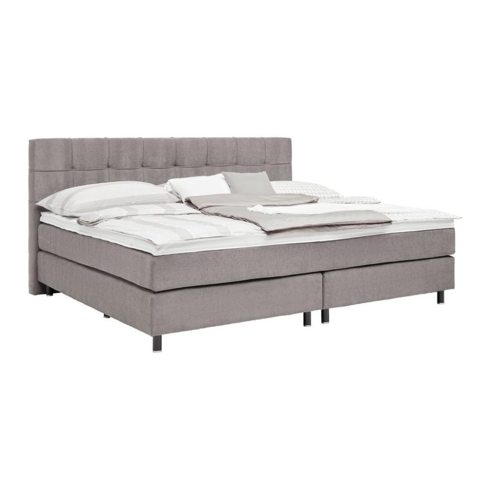 Boxspringbett Primo Dunkelgrau Ca. 220x200cm 220/200 cm Dunkelgrau 