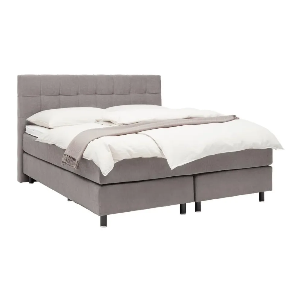Boxspringbett Primo Dunkelgrau Ca. 180x200cm 180/200 cm Dunkelgrau 