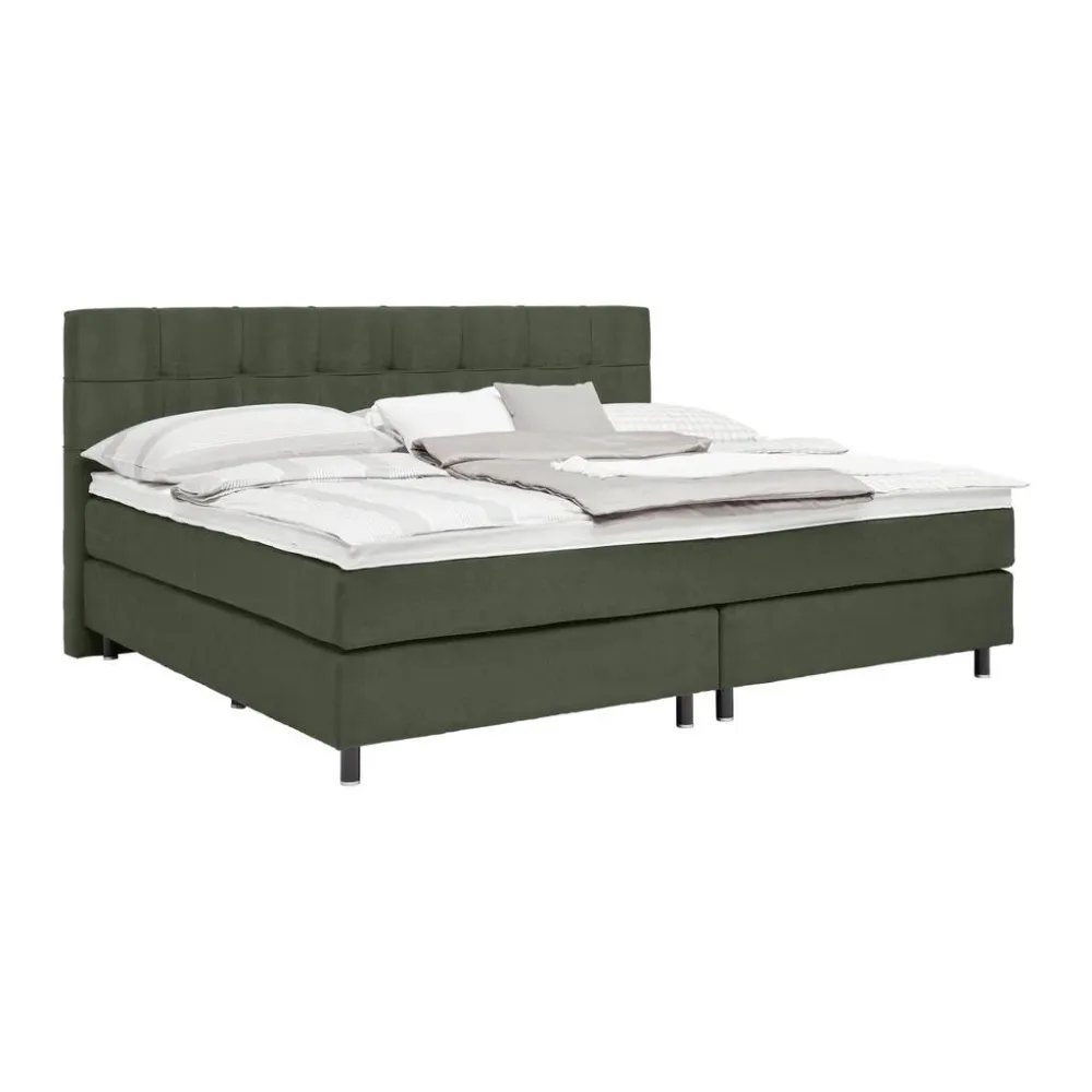 Boxspringbett Primo Dunkelgrün Ca. 240x200cm 240/200 cm Dunkelgrün 