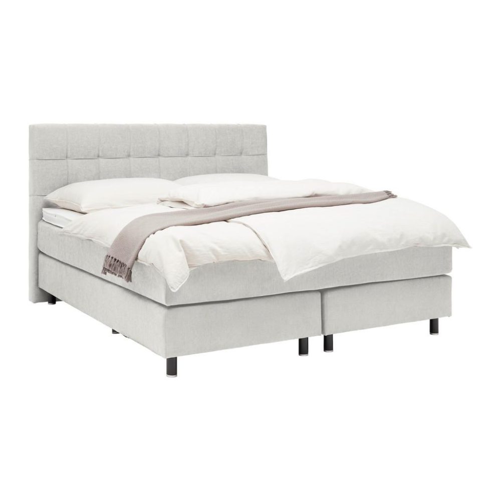 Boxspringbett Primo Hellgrau Ca. 180x200cm 180/200 cm Hellgrau 
