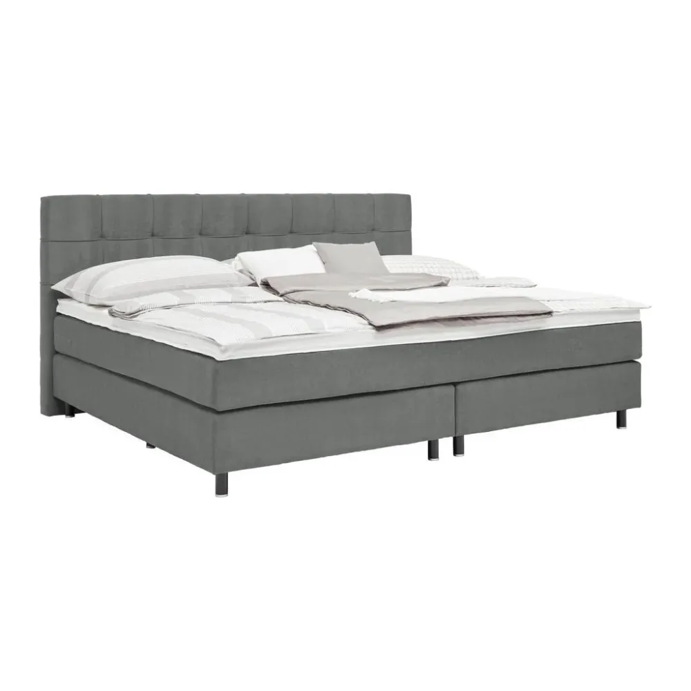 Boxspringbett Primo Graphitfarben Ca. 220x200cm 220/200 cm Graphitfarben 