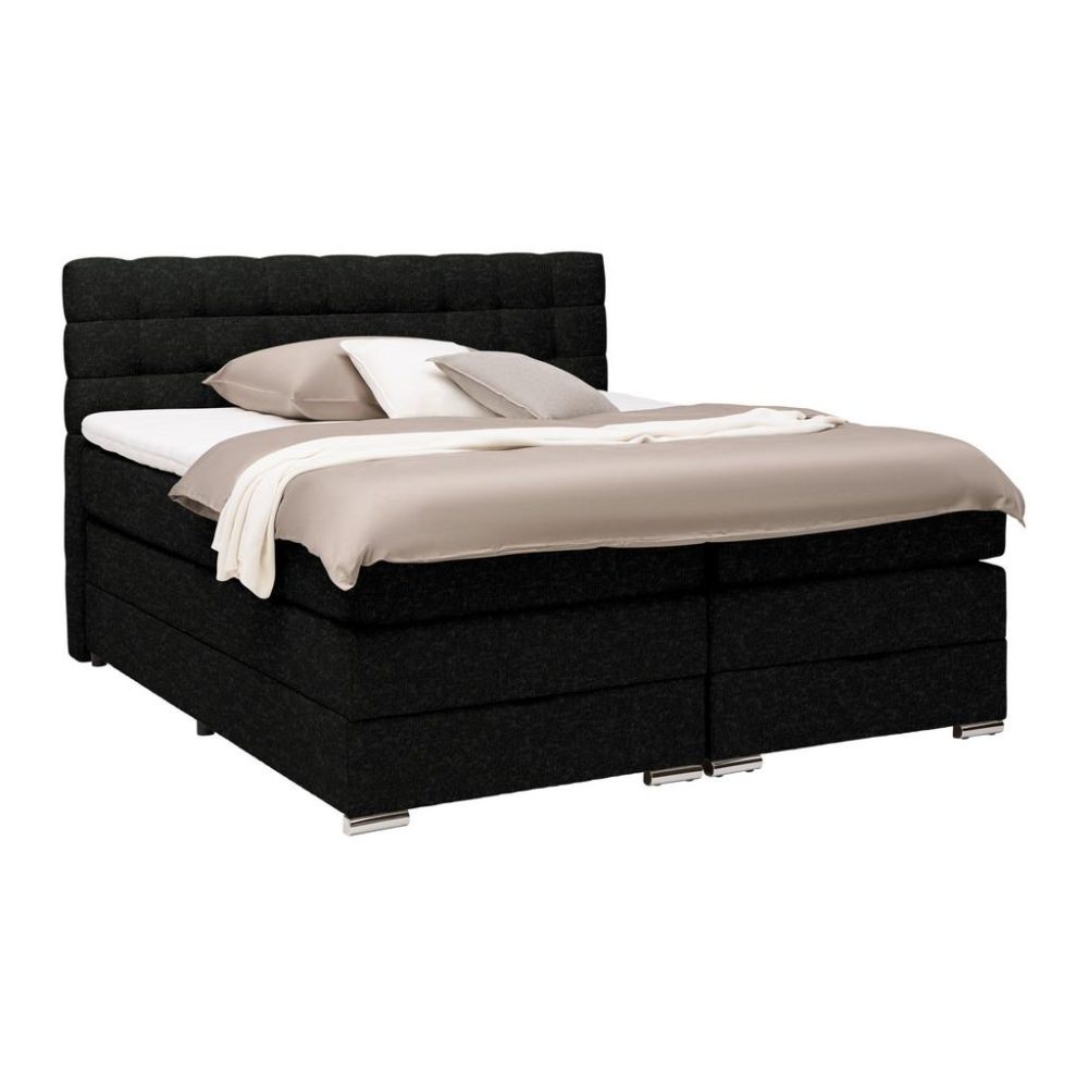 Boxspringbett London -Exklusiv- 180/200 cm Schwarz 