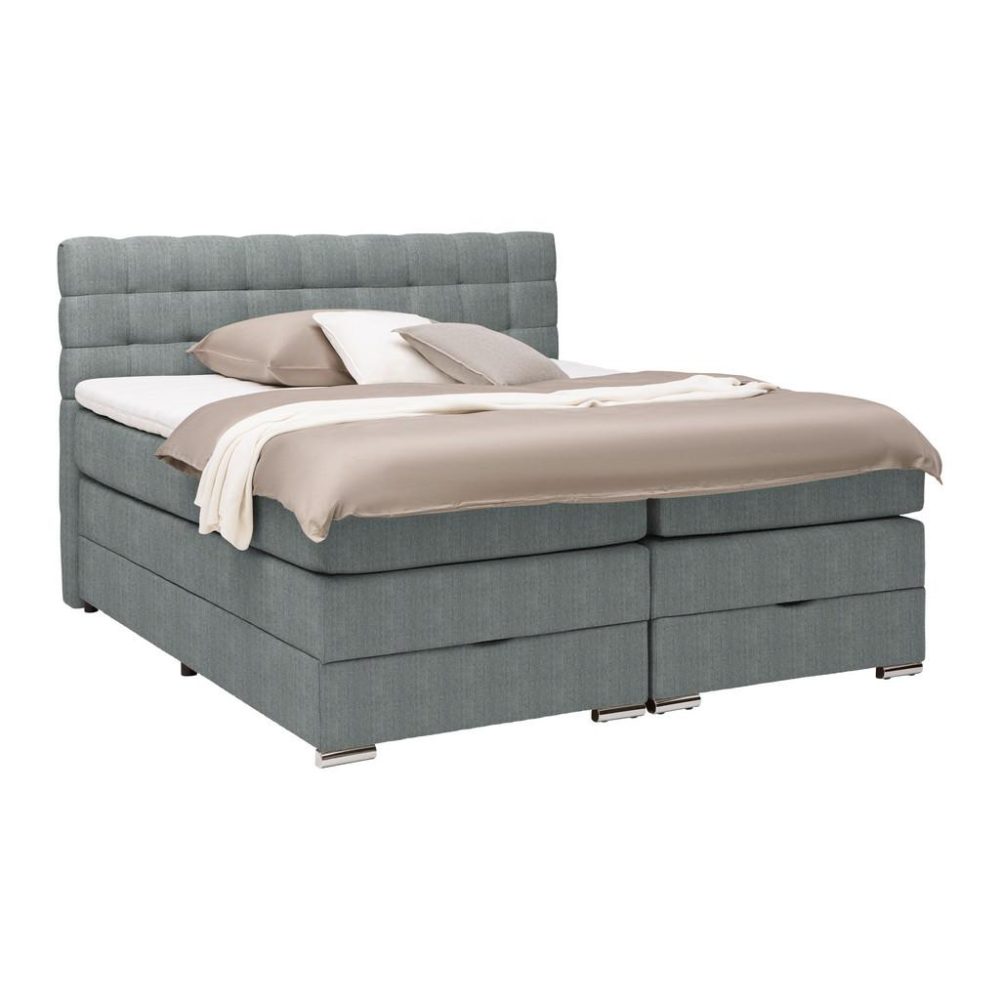 Boxspringbett London -Exklusiv- 160/200 cm Dunkelgrau 