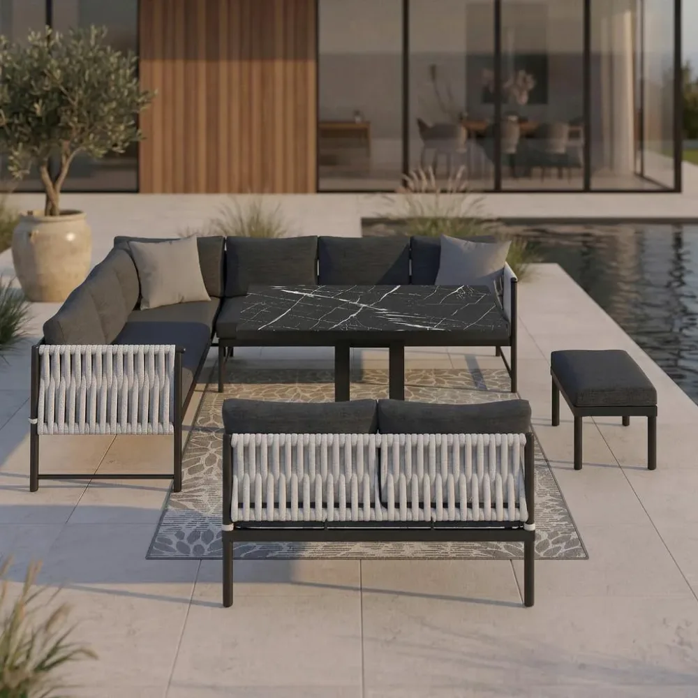 Dining-loungeset Polly 5-teilig 