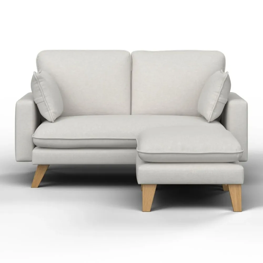 Sofa Illa Holz, Textil Hellgrau 