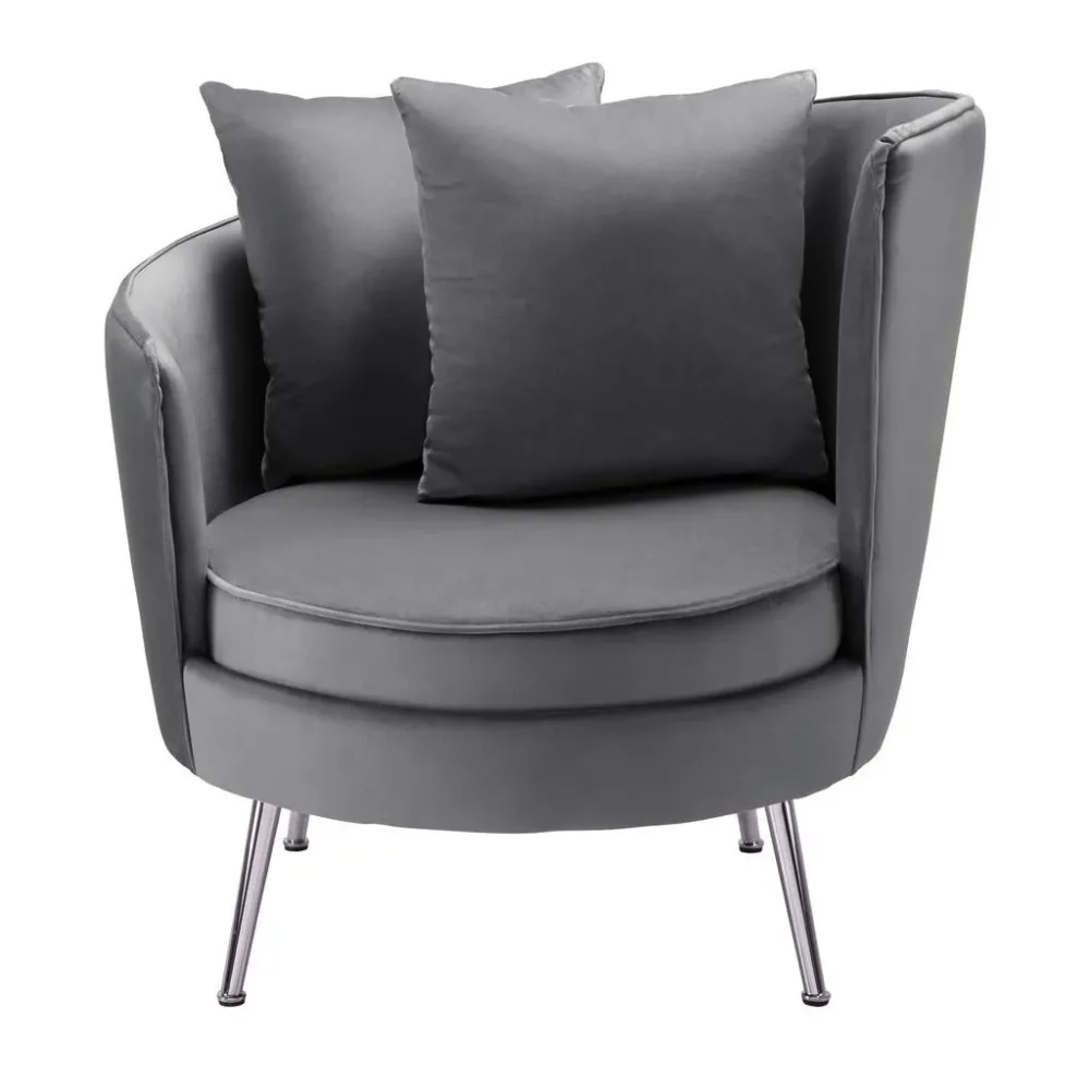 Relaxsessel, Dunkelgrau, Cherie Metall, Textil Dunkelgrau 