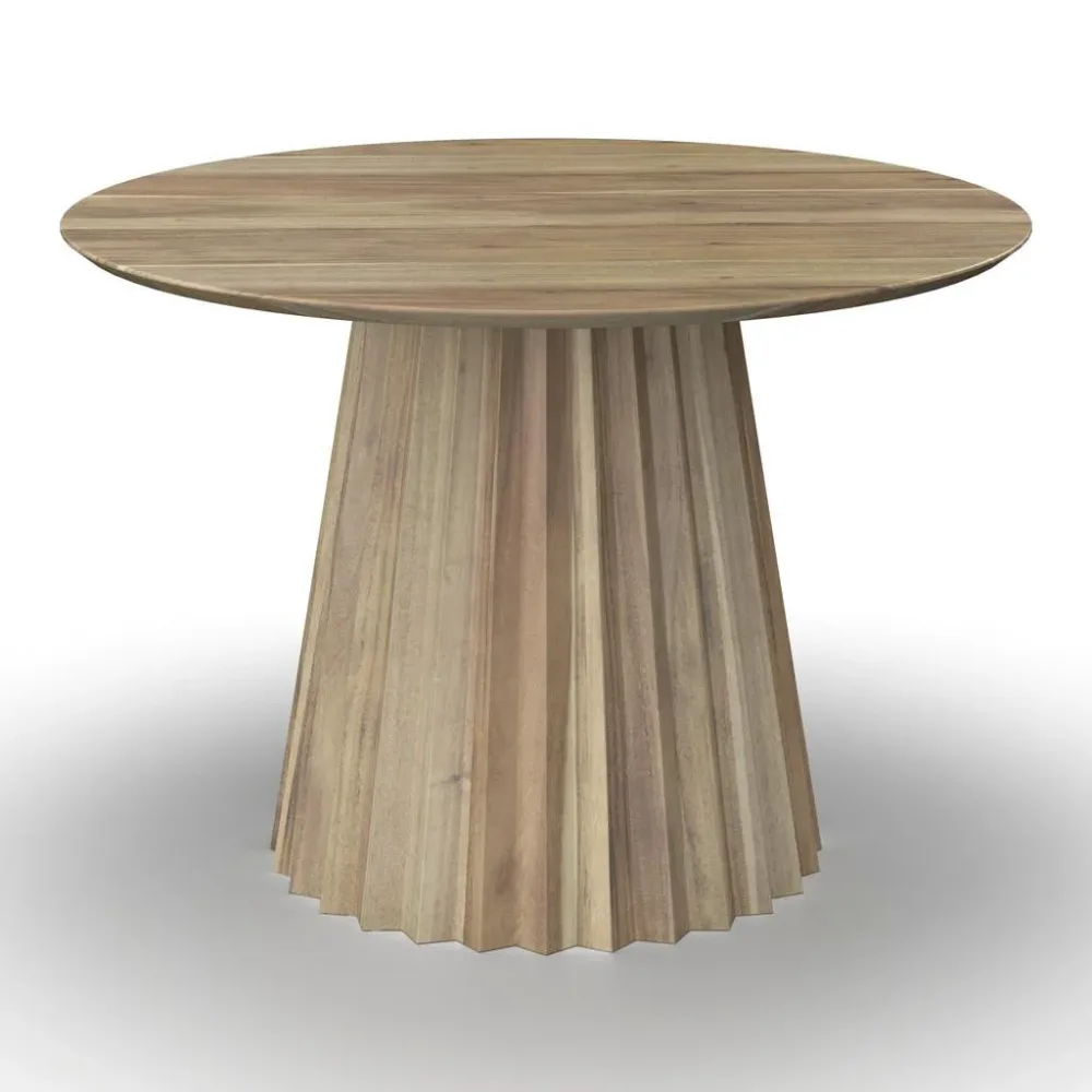 Esstisch Rund Allegra Akazienfarben Ø Ca. 120 Cm Holz 120/120/76 cm 