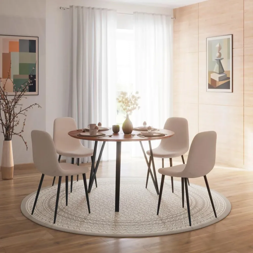 Esstisch Rund Malmo Ø Ca. 120 Cm Holz, Metall 120/120/76 cm 