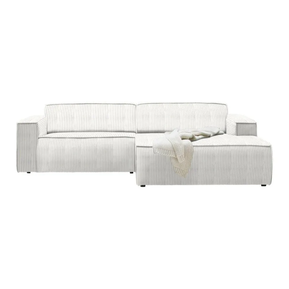 Wohnlandschaft Loft Beige Cord Beige 