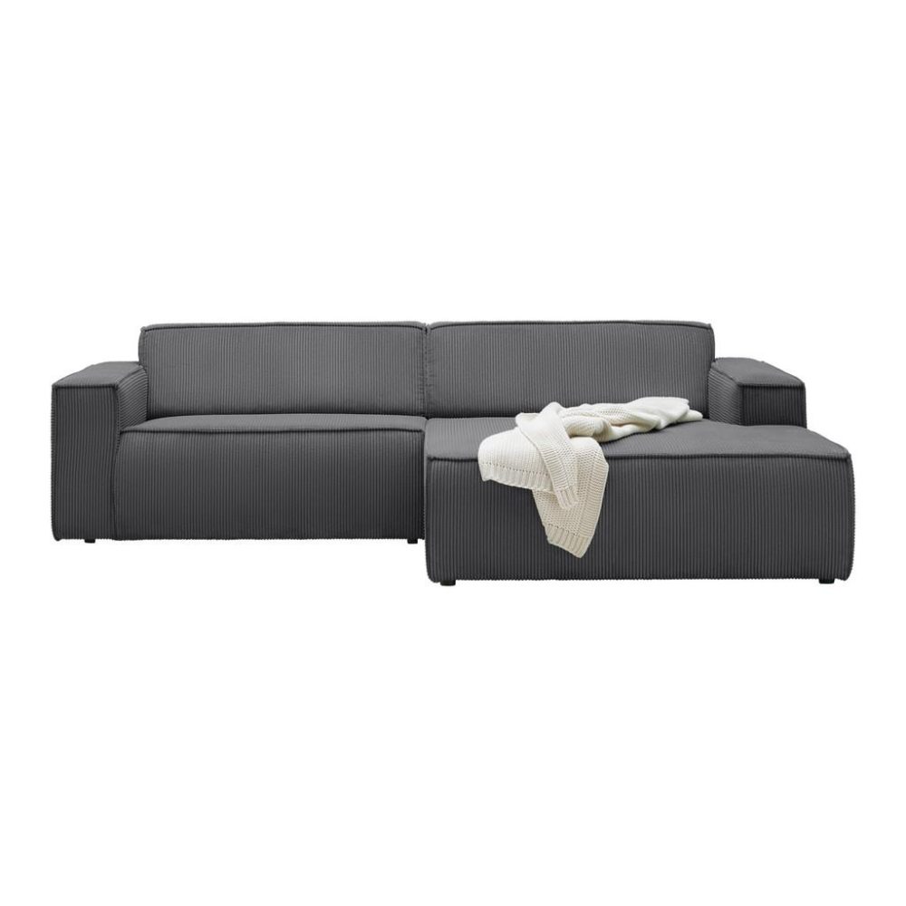 Wohnlandschaft Loft In Anthrazit Cord Anthrazit 