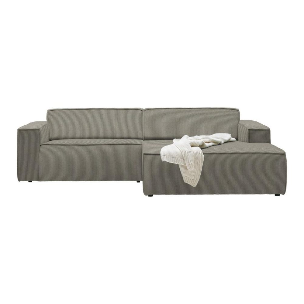 Wohnlandschaft Loft Graubraun Cord Graubraun 