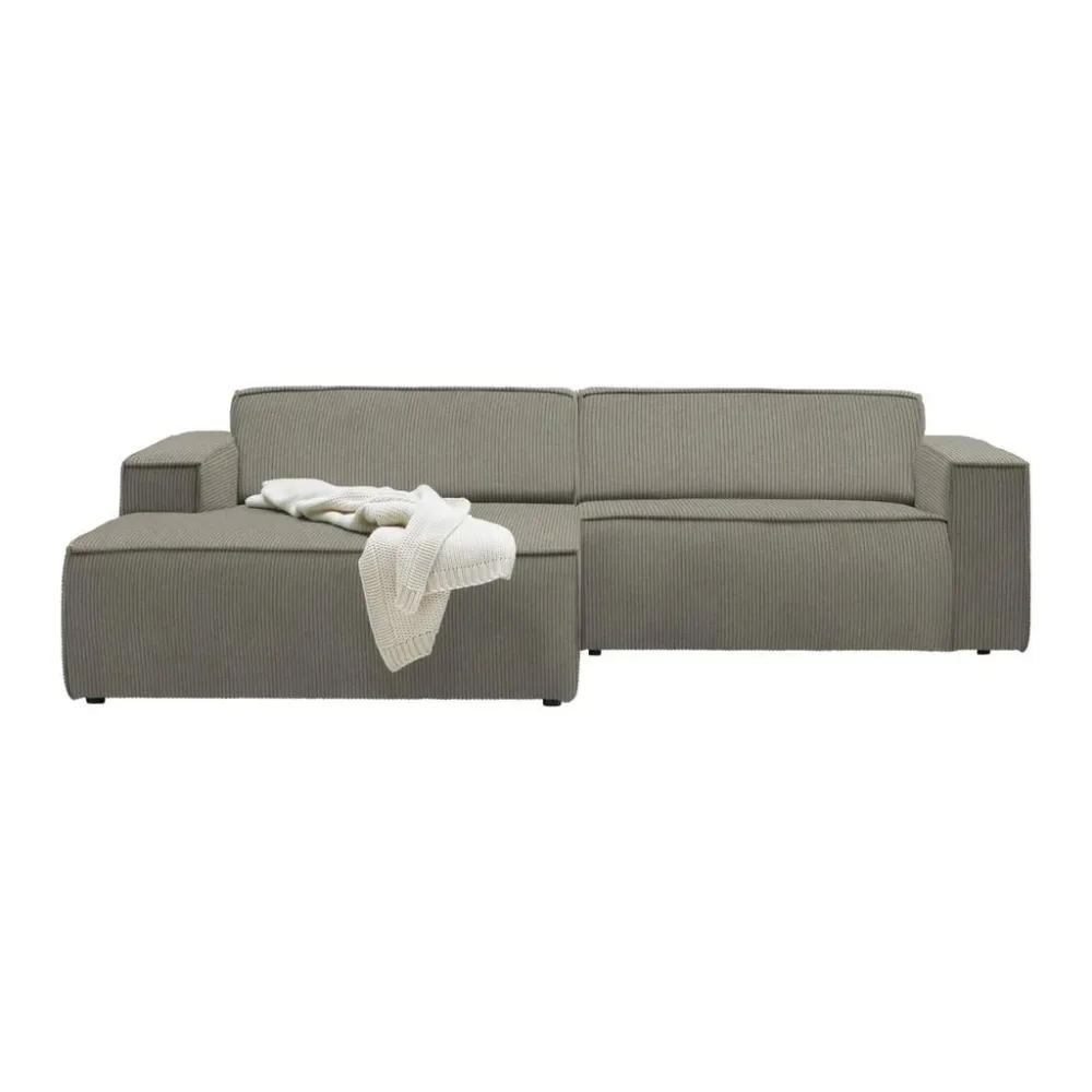 Wohnlandschaft Loft Graubraun Cord Graubraun 