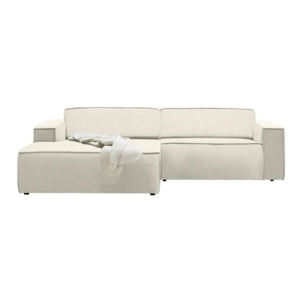 Wohnlandschaft Loft Creme Samt Creme 