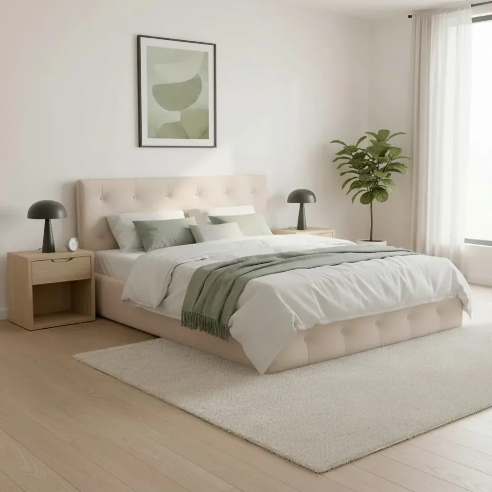 Polsterbett Julie Ca. 180x200 Cm Beige 180/200 cm Creme 
